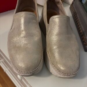 Paul Green "Super Soft" Metallic Gold Slip-on Sneakers